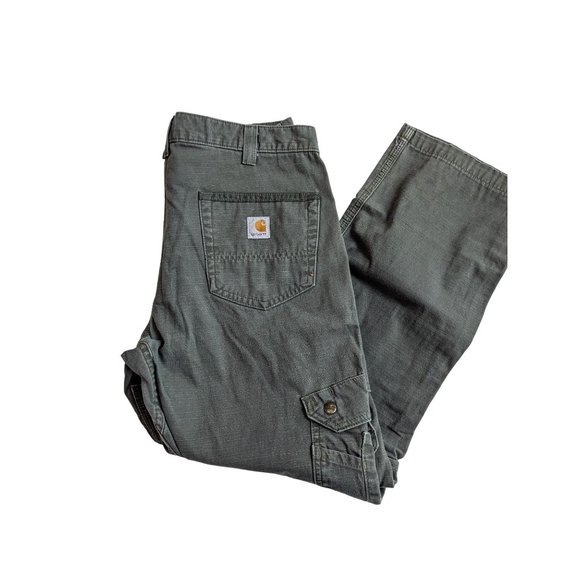Carhartt Other - Vintage Carhartt carpenter work pants Mens Size 35 X 30 Green Duck Canvas